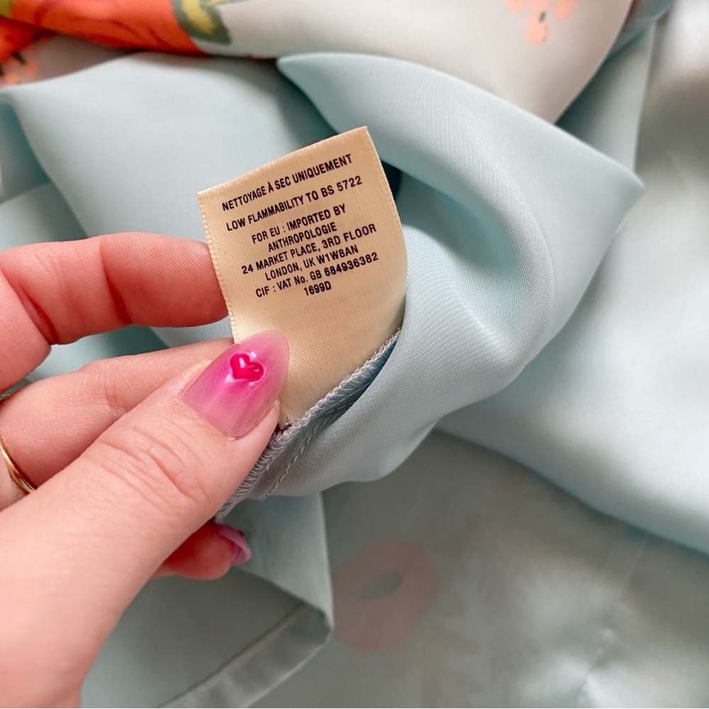 Anthropologie Paper Crown + Rifle Paper Co. Poppy Field Dress RARE size Large - Picture 8 of 11